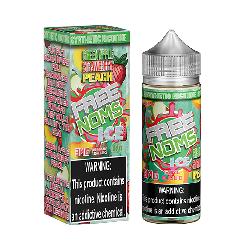 Green Apple Strawberry Peach ICE by Free Noms 120ml For Sale