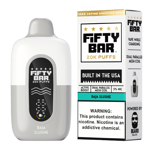 Baja Mango (Baja Slushie) Disposable Vape (20000 Puffs) by Fifty Bar 20K For Sale