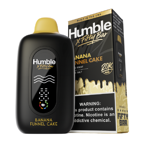 Banana Funnel Cake Disposable Vape (20000 Puffs) by Humble x Fifty Bar For Sale