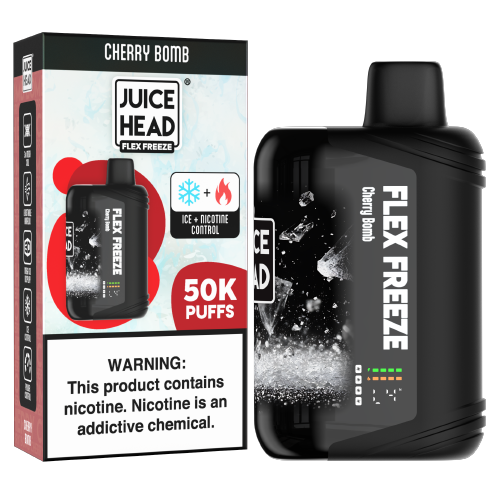Cherry Bomb Disposable Vape (50000 Puffs) by Juice Head Flex Freeze For Sale