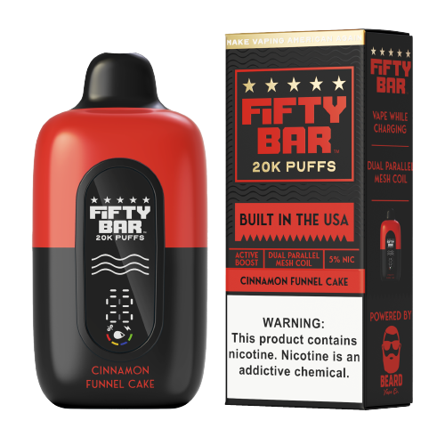 Cinnamon Funnel Cake Disposable Vape (20000 Puffs) by Fifty Bar 20K For Sale