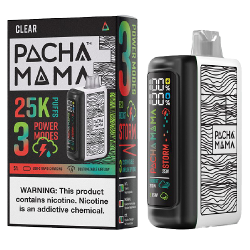 Clear Disposable Vape (25000 Puffs) by Pachamama 25K For Sale