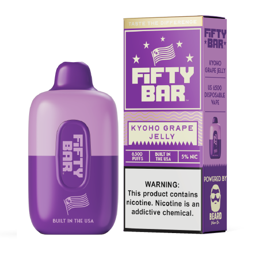 Kyoho Grape Jelly Disposable Vape (6500 Puffs) by Fifty Bar For Sale - Image 2