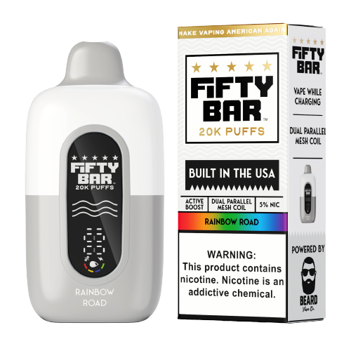 Strawberry Lemon Grape (Rainbow Road) Disposable Vape (20000 Puffs) by Fifty Bar 20K For Sale