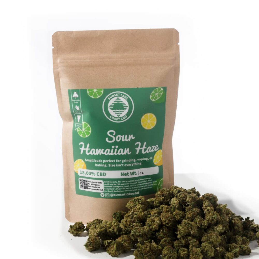 Sour Hawaiian Haze Hemp Flower Smalls – 18.0% CBD For Sale