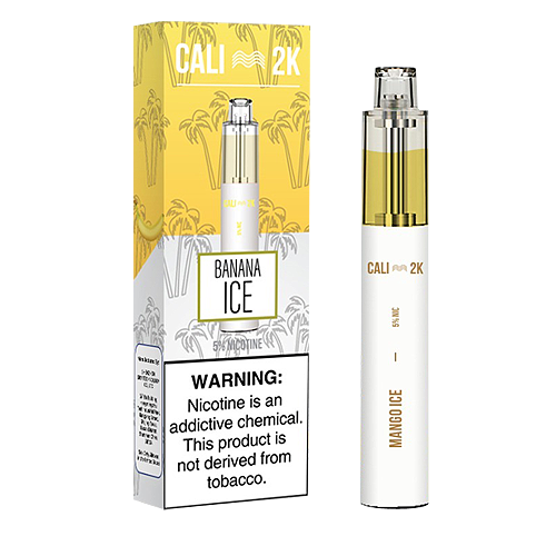 Banana Ice (Frozen Banana) Disposable Pod (2000 Puffs) by Cali Bars 2K For Sale