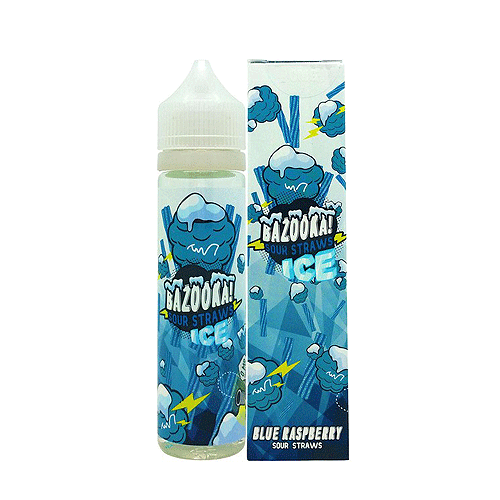 Blue Raspberry Ice Sour Straws by Bazooka Sour Straws 60ml For Sale