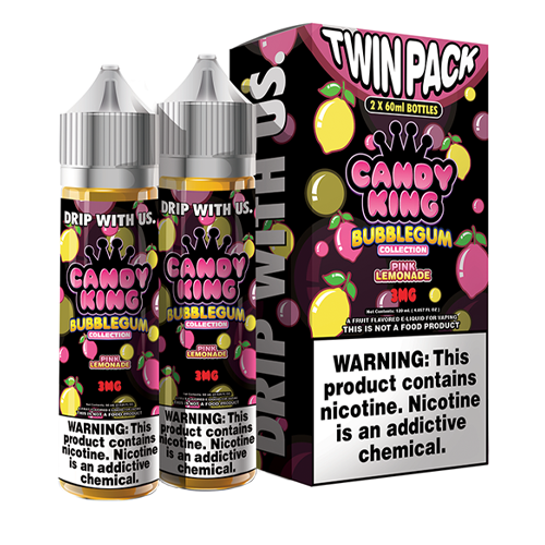 Pink Lemonade by Candy King Bubblegum Collection 120ml (2x60ml) For Sale