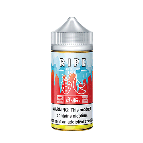 Straw Nanners On Ice by Vape 100 Ripe Collection 100ml For Sale