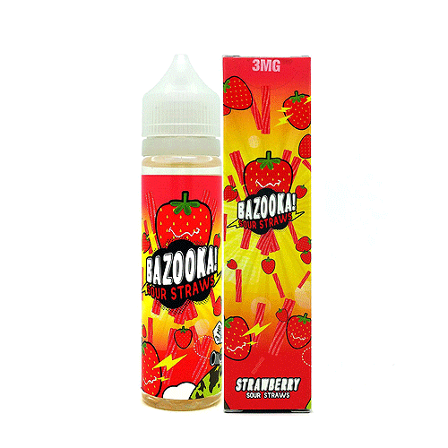 Strawberry Sour Straws by Bazooka Sour Straws 60ml For Sale