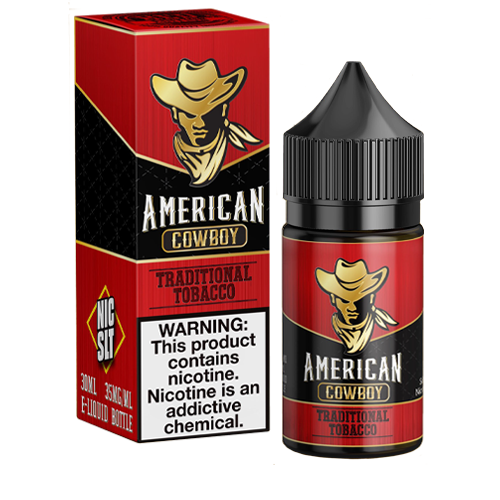 Traditional Tobacco by American Cowboy Nic Slt 30ml For Sale