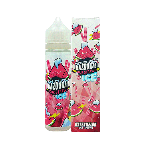 Watermelon Ice Sour Straws by Bazooka Sour Straws 60ml For Sale